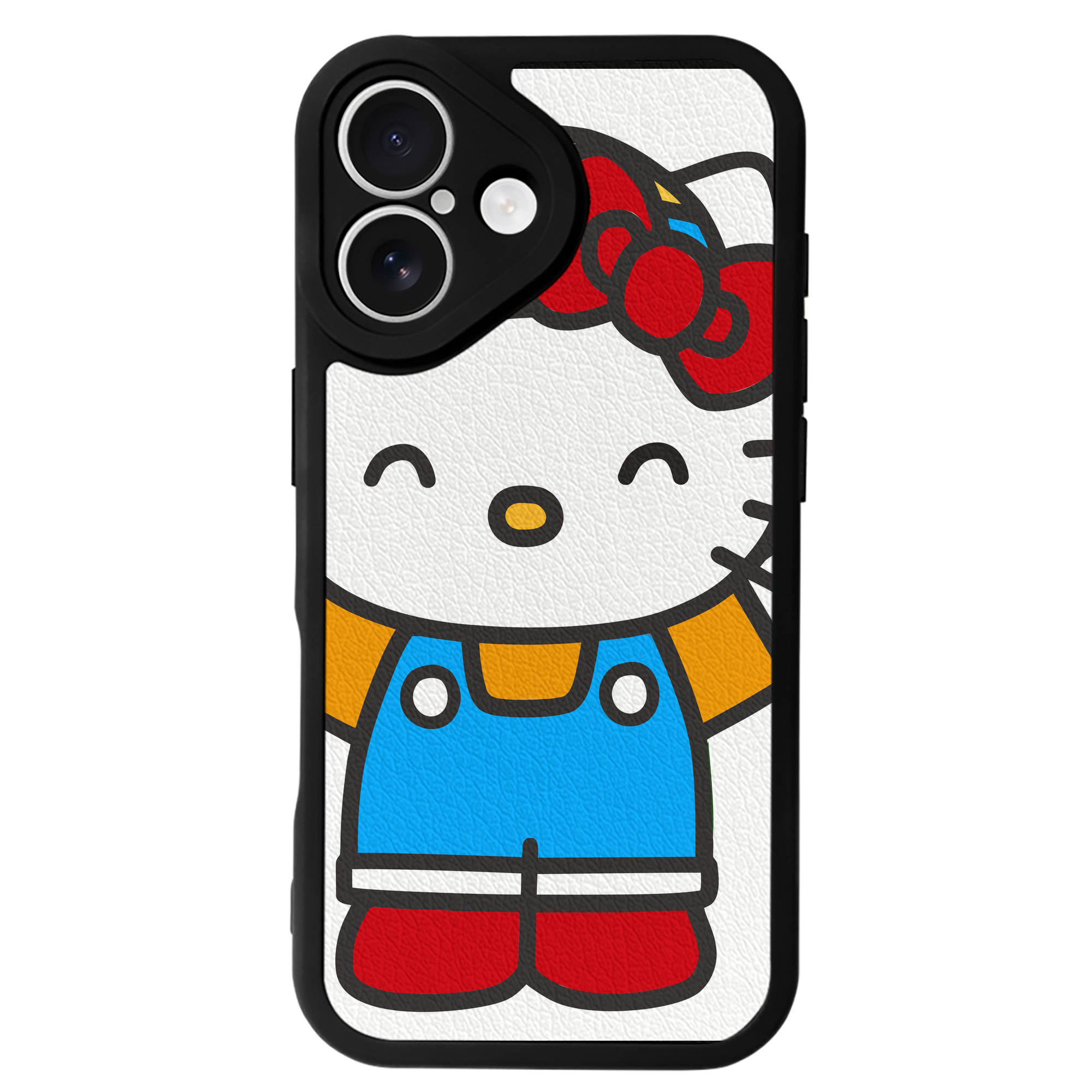 （画像用） Hello Kitty ハローキティ 【iPhone 16シリーズ対応】シリコンスマホケース（レザー調） 材質：シリコン